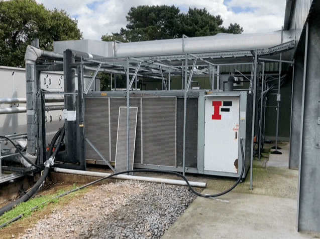 Low-GWP chiller installation
